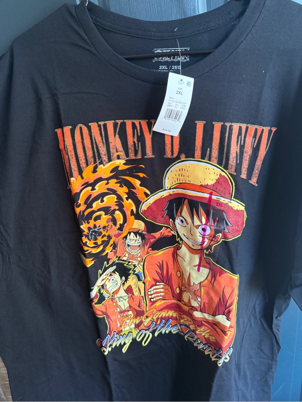 Monkey D. Luffy Graphic Tee - Black & Red - One Piece